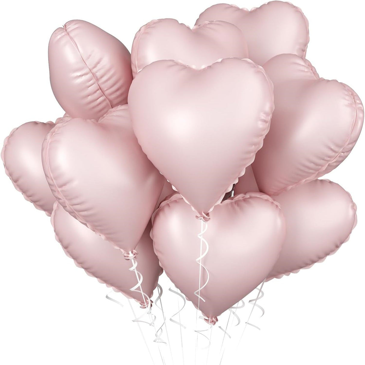 2 Pc Heart Mylar Foil Balloons 18" Baby Pink - YauSpark