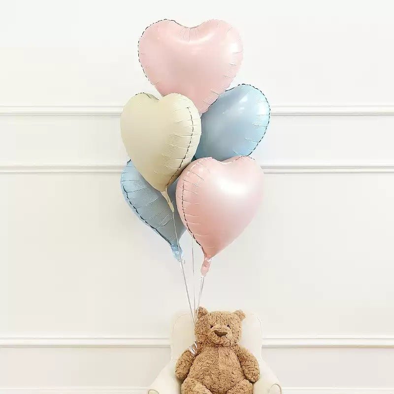 2 Pc Heart Mylar Foil Balloons 18" Baby Pink - YauSpark