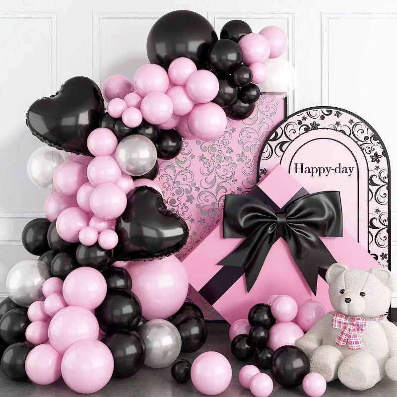 2 Pc Heart Mylar Foil Balloons 18" Black - YauSpark