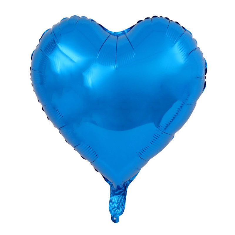 2 Pc Heart Mylar Foil Balloons 18" Dark Blue - YauSpark