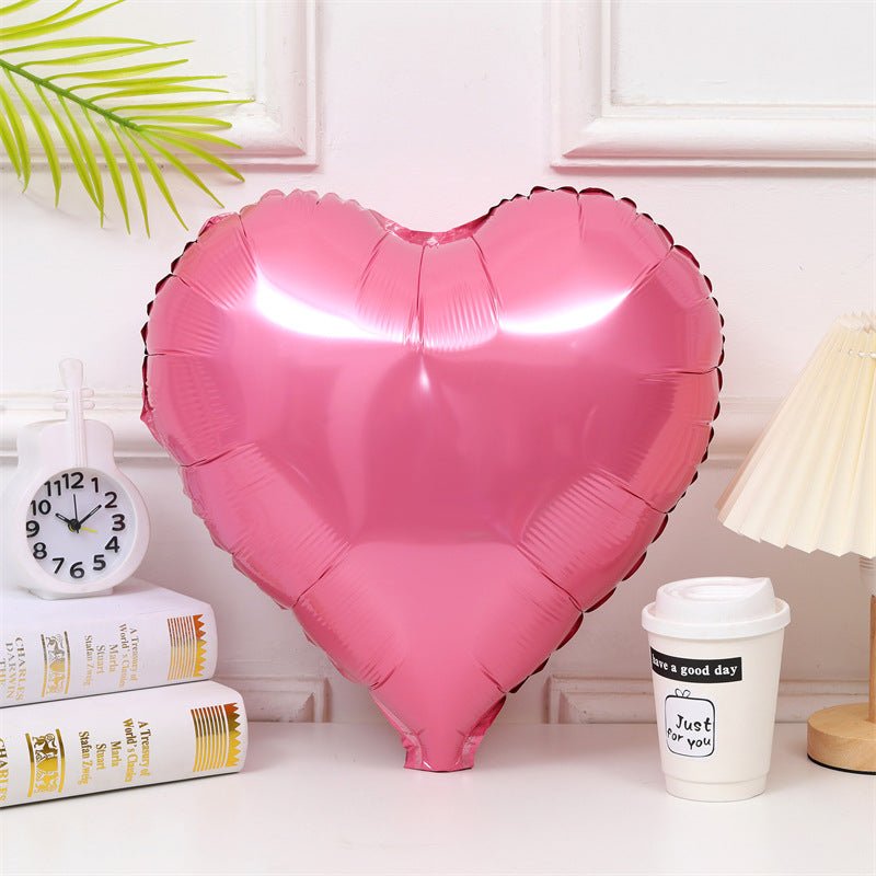 2 Pc Heart Mylar Foil Balloons 18" Pearl Pink - YauSpark