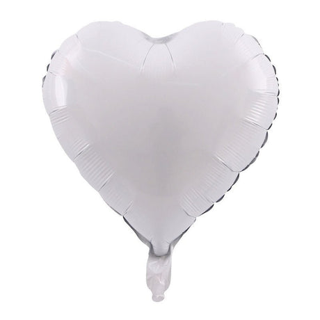 2 Pc Heart Mylar Foil Balloons 18" White - YauSpark