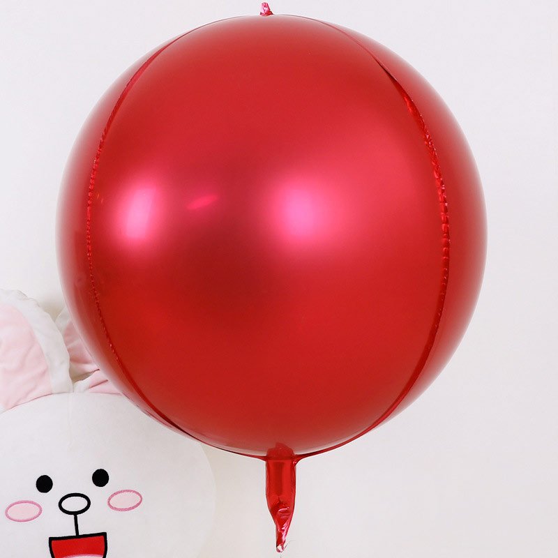 2 Pc Red 4D Sphere Mylar Foil Helium or Air Balloons 22" - YauSpark