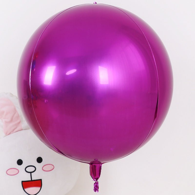2 Pc Rose Red 4D Sphere Mylar Foil Helium or Air Balloons 22" - YauSpark
