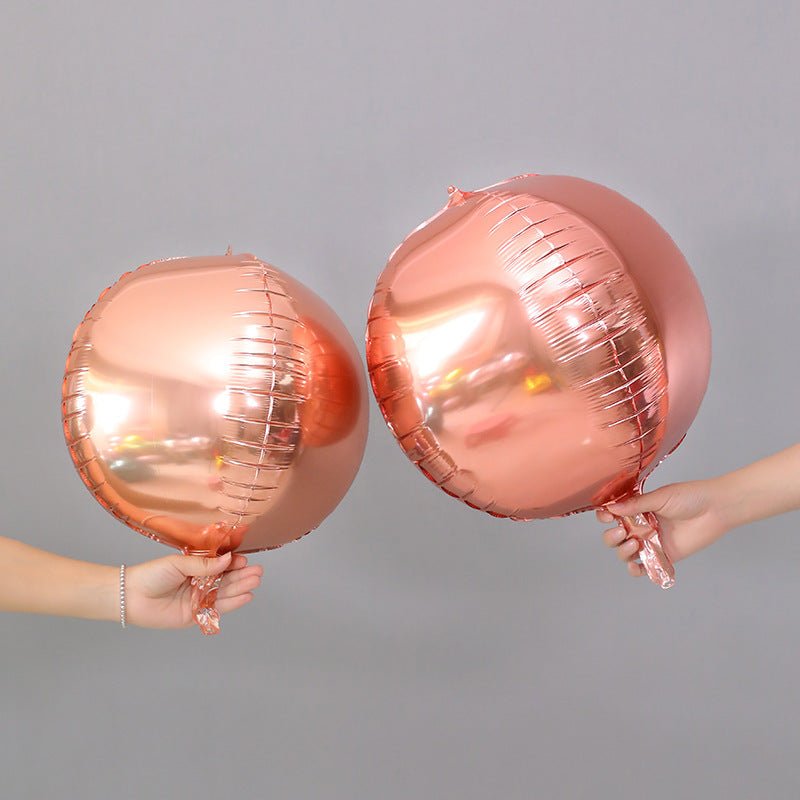 2 Pc Silver 4D Sphere Mylar Foil Helium or Air Balloons 22" - YauSpark