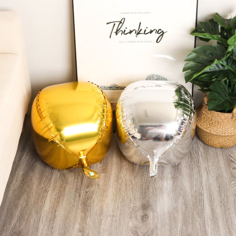 2 Pc Silver 4D Sphere Mylar Foil Helium or Air Balloons 22" - YauSpark