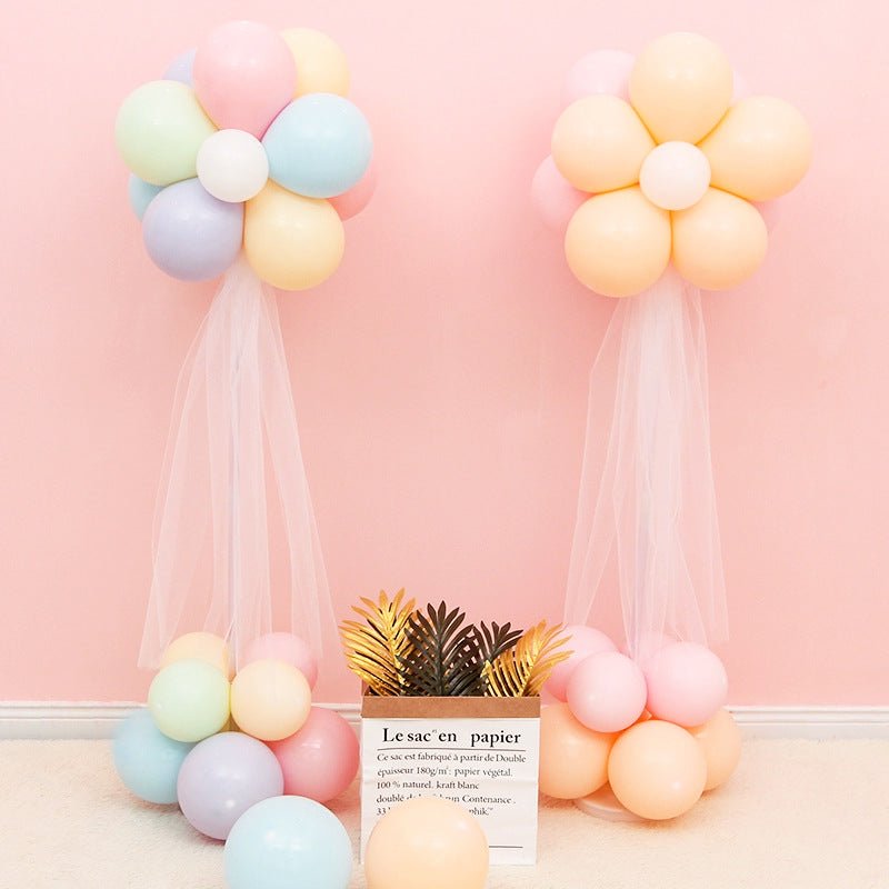 2 Pc White Balloon Column Stand Kit, Balloon Towers - 4ft - YauSpark