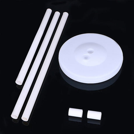 2 Pc White Balloon Column Stand Kit, Balloon Towers - 4ft - YauSpark