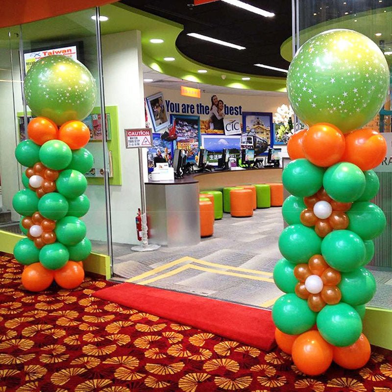 2 Pc White Balloon Column Stand Kit, Balloon Towers - 4ft - YauSpark