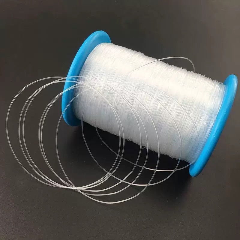 2 Rolls Fishing Line Clear Nylon Fish String Cord 0.5mm 546Yards - YauSpark