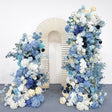 2 Set Artificial Floral Wedding Backdrop Decoration Rose Hydrangea Blue White - YauSpark