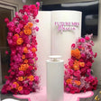 2 Set Artificial Floral Wedding Backdrop Decoration Rose Red Orange - YauSpark