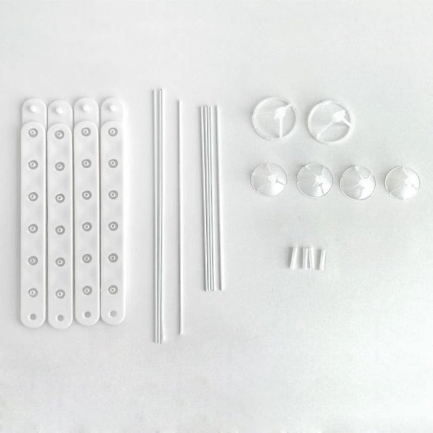 2 Sets Heart Latex Balloon Column Stand Kit White - YauSpark