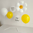 2 Sets Latex Balloon Column Stand Kit Yellow White - YauSpark