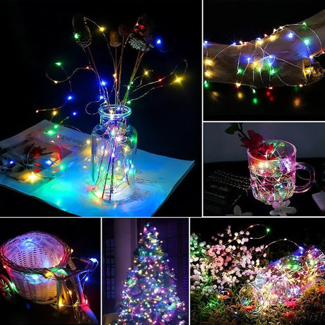 20 LED Starry Bright String Lights 90" Micro Fairy Lights Colorful - Battery Operated - YauSpark