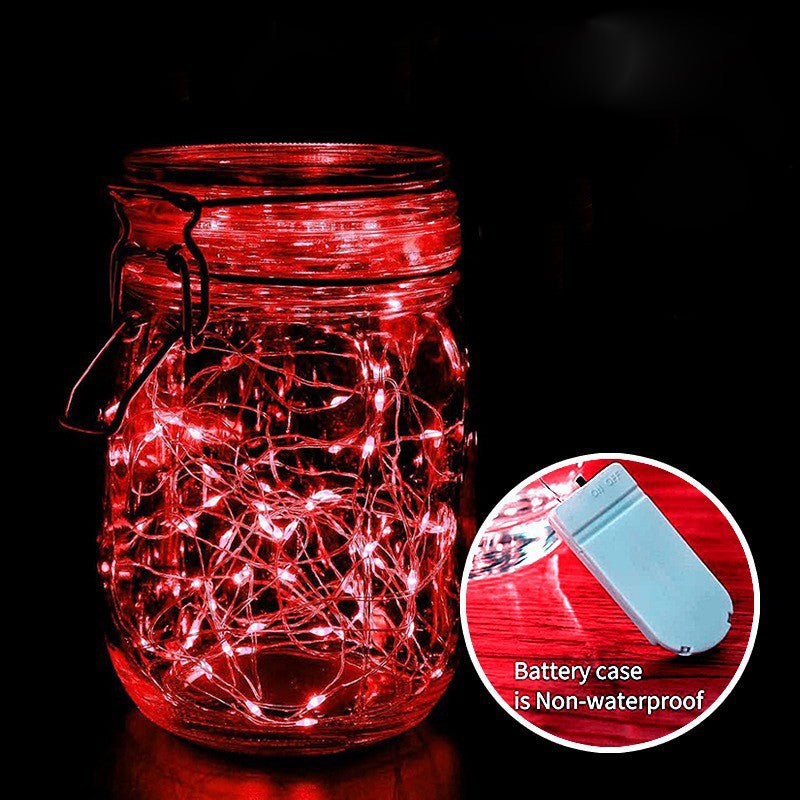 20 LED Starry Bright String Lights 90" Micro Fairy Lights Red - Battery Operated - YauSpark