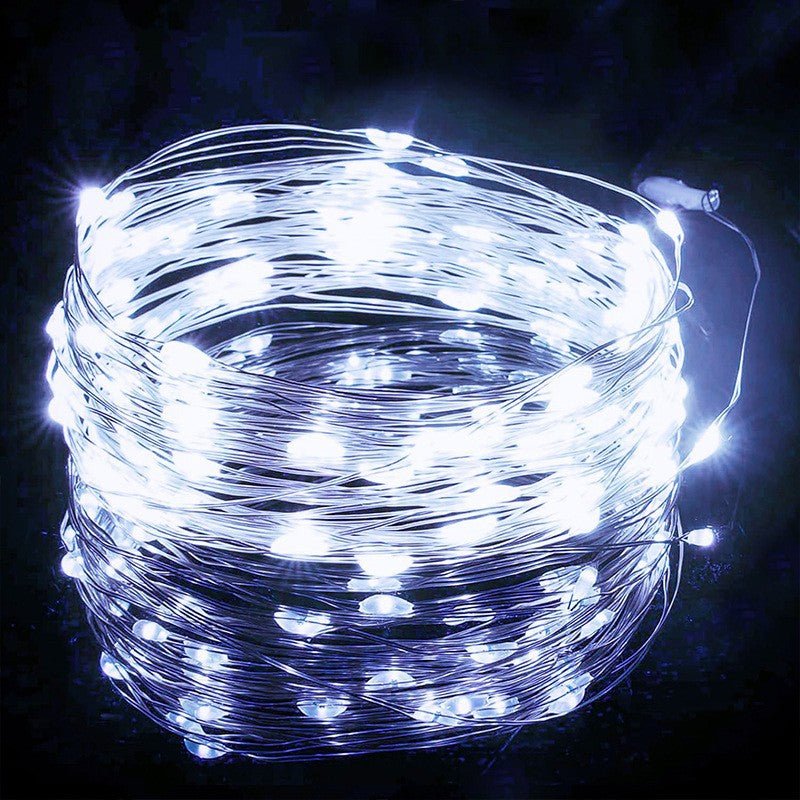 20 LED Starry Bright String Lights 90" Micro Fairy Lights White - Battery Operated - YauSpark