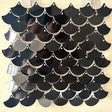 24 Panels Mermaid Scales Sequin Shimmer Wall Photo Backdrop Panels - 24sq.ft Black - YauSpark
