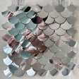 24 Panels Mermaid Scales Sequin Shimmer Wall Photo Backdrop Panels - 24sq.ft Silver - YauSpark