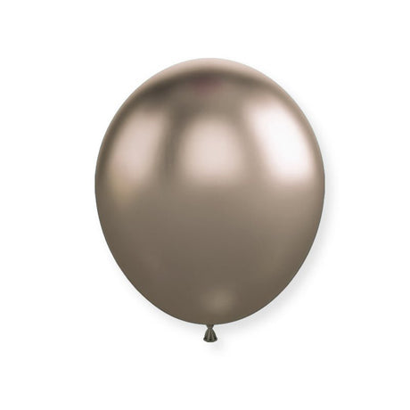 25 Pc Chrome Champagne Gold Latex Helium, Air or Water Balloons 12" - YauSpark