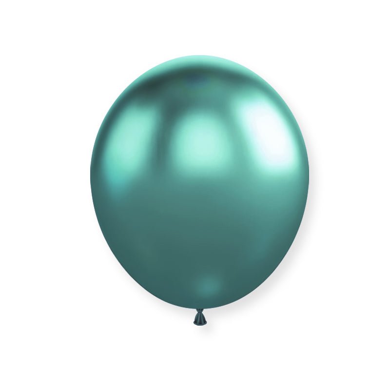 25 Pc Chrome Green Latex Helium, Air or Water Balloons 12" - YauSpark