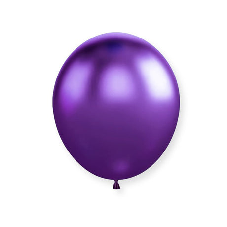 25 Pc Chrome Purple Latex Helium, Air or Water Balloons 12" - YauSpark