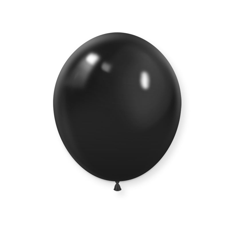 25 Pc Matte Black Latex Helium, Air or Water Balloons 12" - YauSpark