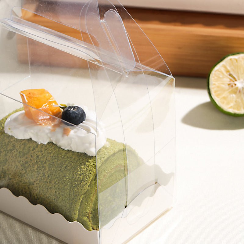 25 Pc Party Favor Gift Tote Gable Box Bags 6.4"x3.5"x5.7" Transparent - YauSpark