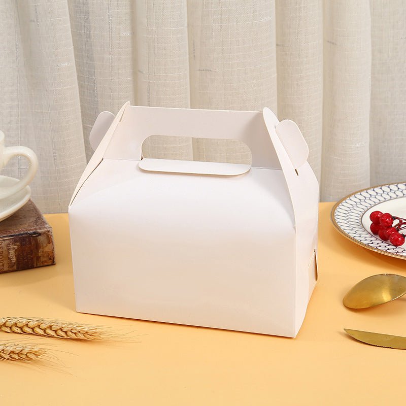 25 Pc Party Favor Gift Tote Gable Box Bags 6.4"x3.5"x5.7" White - YauSpark