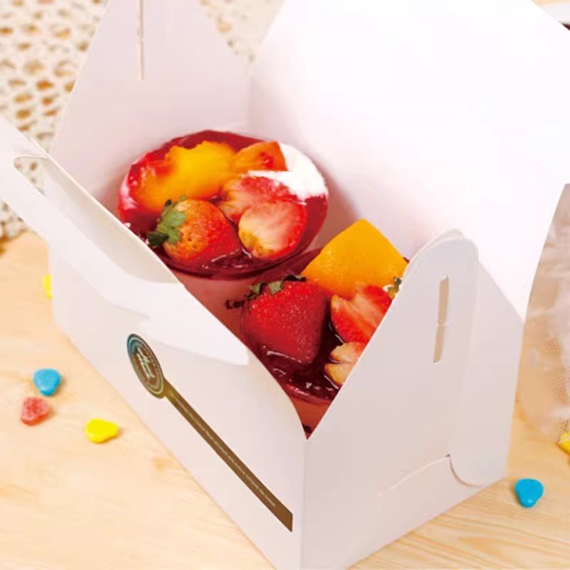 25 Pc Party Favor Gift Tote Gable Box Bags 6.4"x3.5"x5.7" White - YauSpark