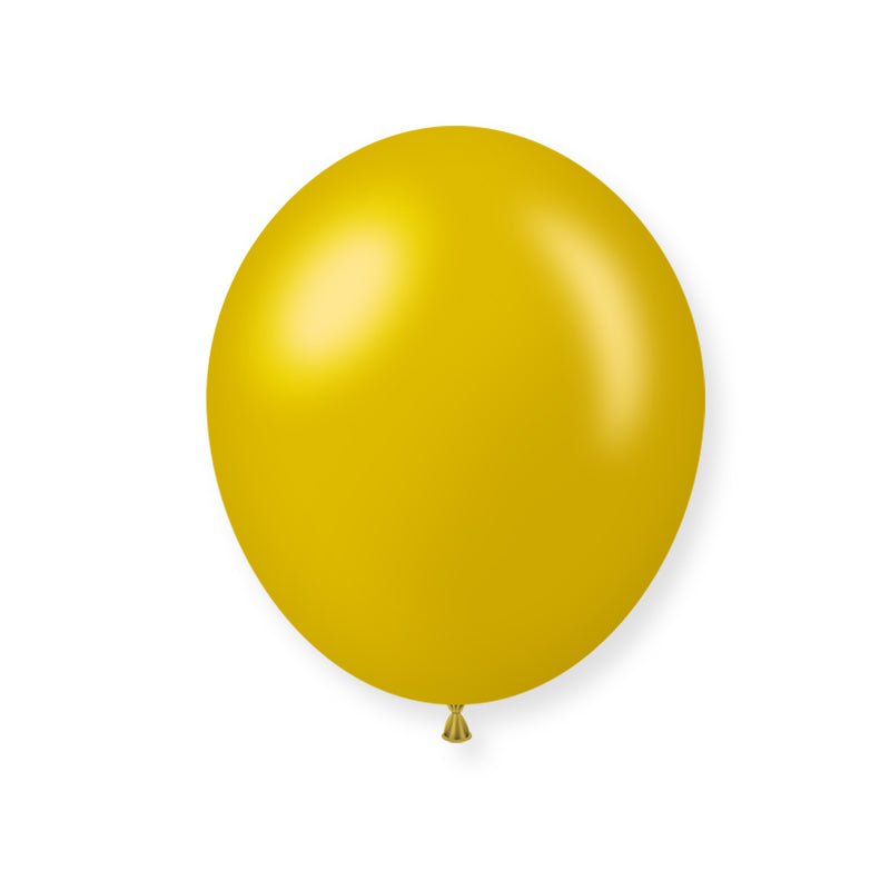 25 Pc Shiny Pearl Gold Latex Helium, Air or Water Balloons 12" - YauSpark