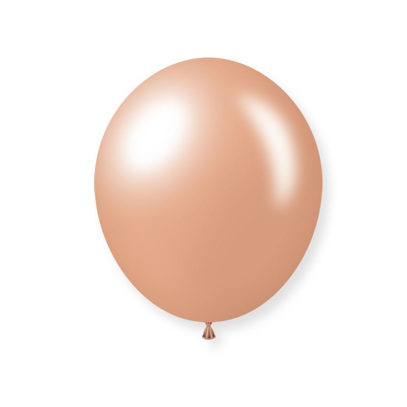 25 Pc Shiny Pearl Rose Gold Latex Helium, Air or Water Balloons 12" - YauSpark