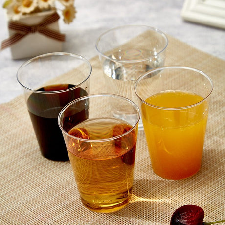 25 Pcs Plastic Tumbler Cups 10oz Clear - YauSpark