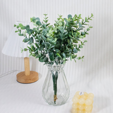 3 Bushes Artificial Eucalyptus Branches 14" - YauSpark