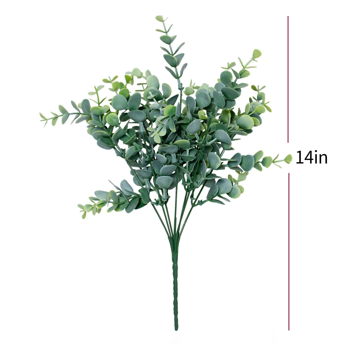 3 Bushes Artificial Eucalyptus Branches 14" - YauSpark