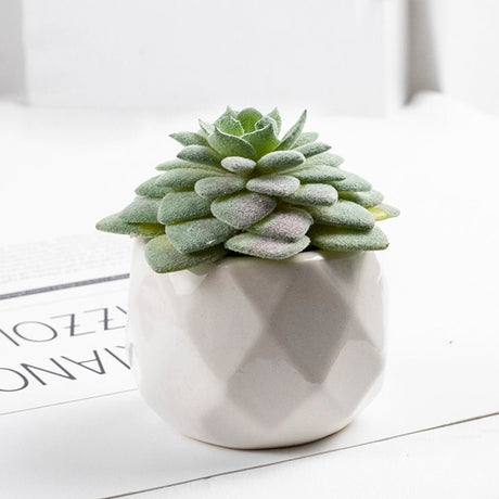 3 Pcs Mini Artificial Tata Lotus in Ceramic Pots 3” - YauSpark