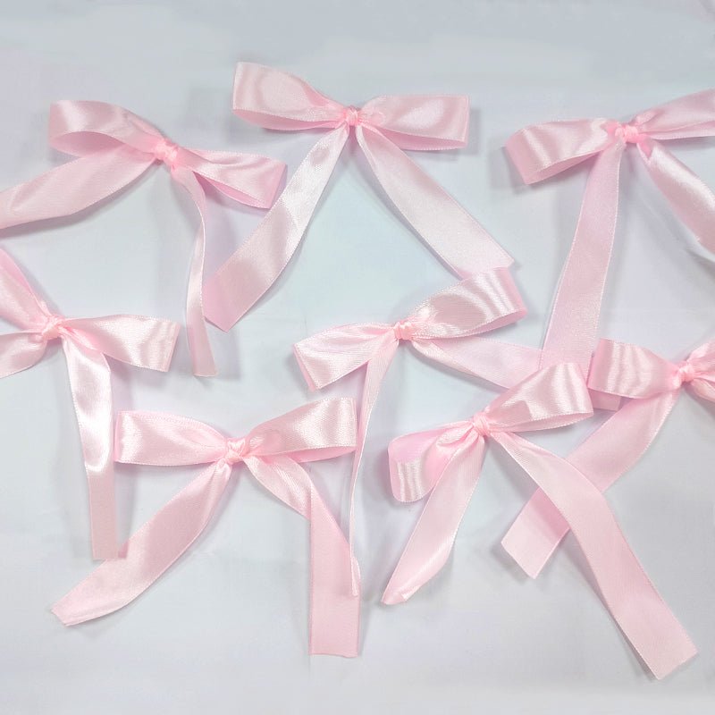 30 Pcs Satin Ribbon Large Bow Pink - YauSpark
