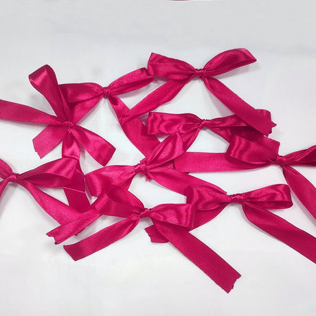 30 Pcs Satin Ribbon Large Bow Rose Red - YauSpark