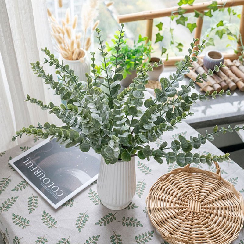 30 Stems Frosted Green Artificial Eucalyptus Sprays 17" - YauSpark