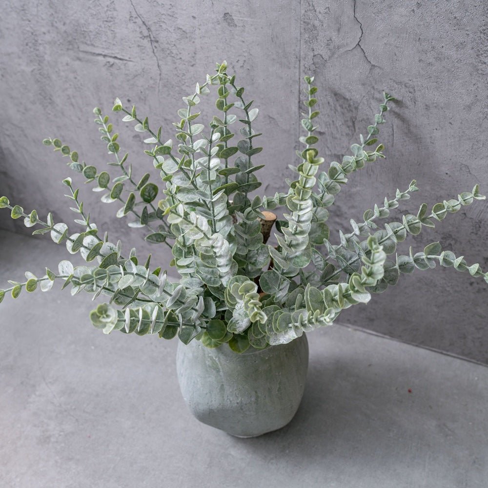 30 Stems Frosted Green Artificial Eucalyptus Sprays 17" - YauSpark