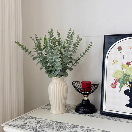 30 Stems Frosted Green Artificial Eucalyptus Sprays 17" - YauSpark