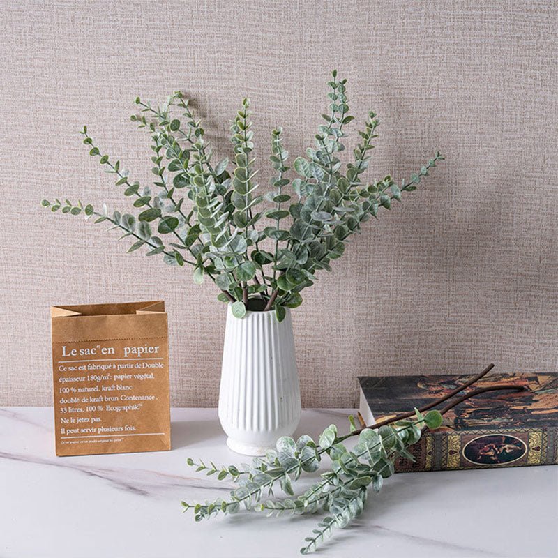 30 Stems Frosted Green Artificial Eucalyptus Sprays 17" - YauSpark