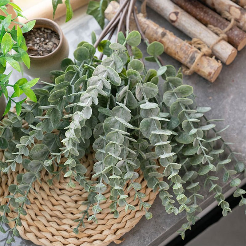 30 Stems Frosted Green Artificial Eucalyptus Sprays 17" - YauSpark