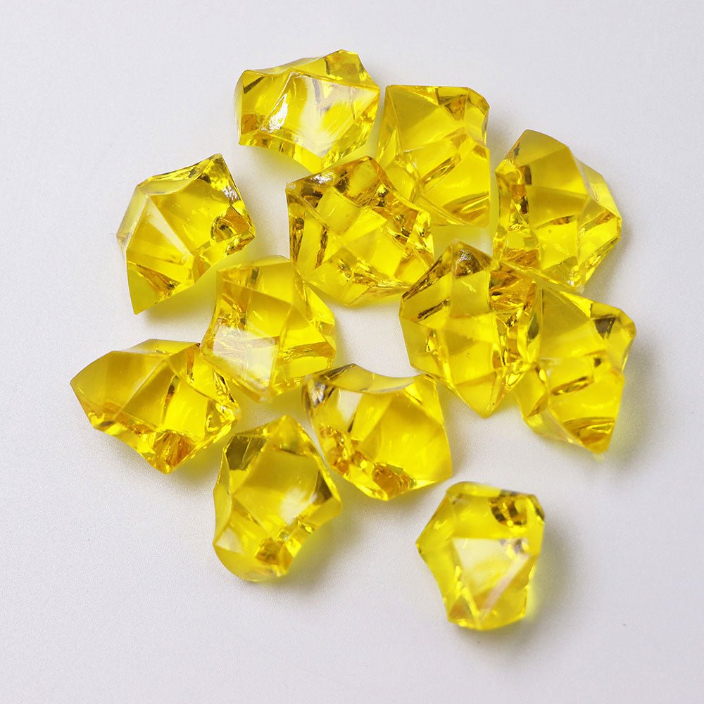 320 Pcs Acrylic Ice Bead Vase Fillers Bright Yellow - YauSpark