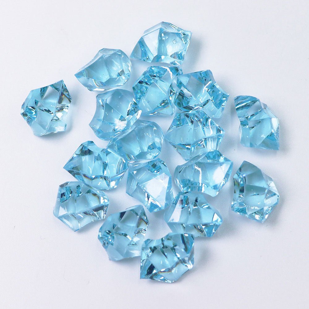 320 Pcs Acrylic Ice Bead Vase Fillers Light Sky Blue - YauSpark