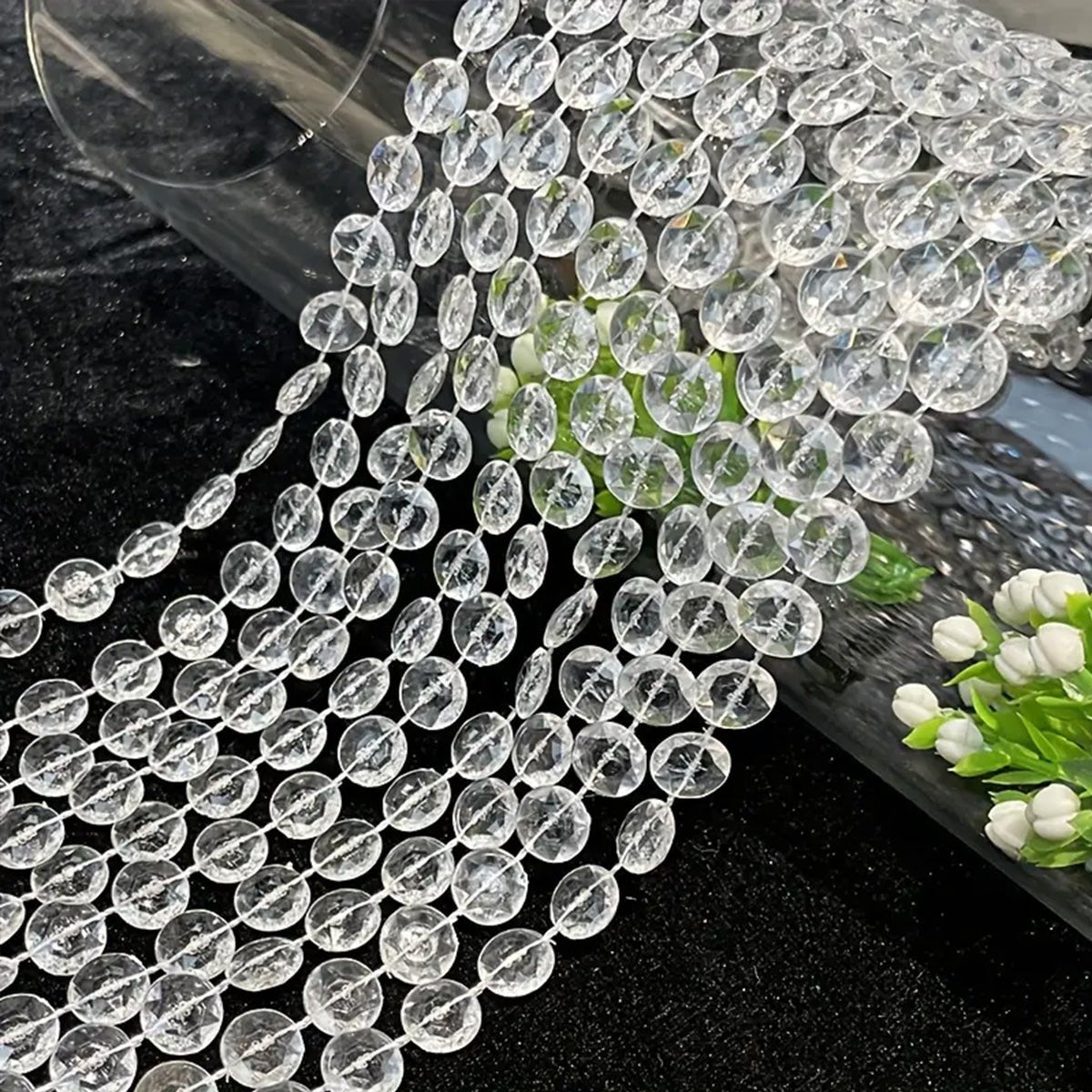 35 Pcs Crystal Diamond Beaded Curtain 3ft - YauSpark