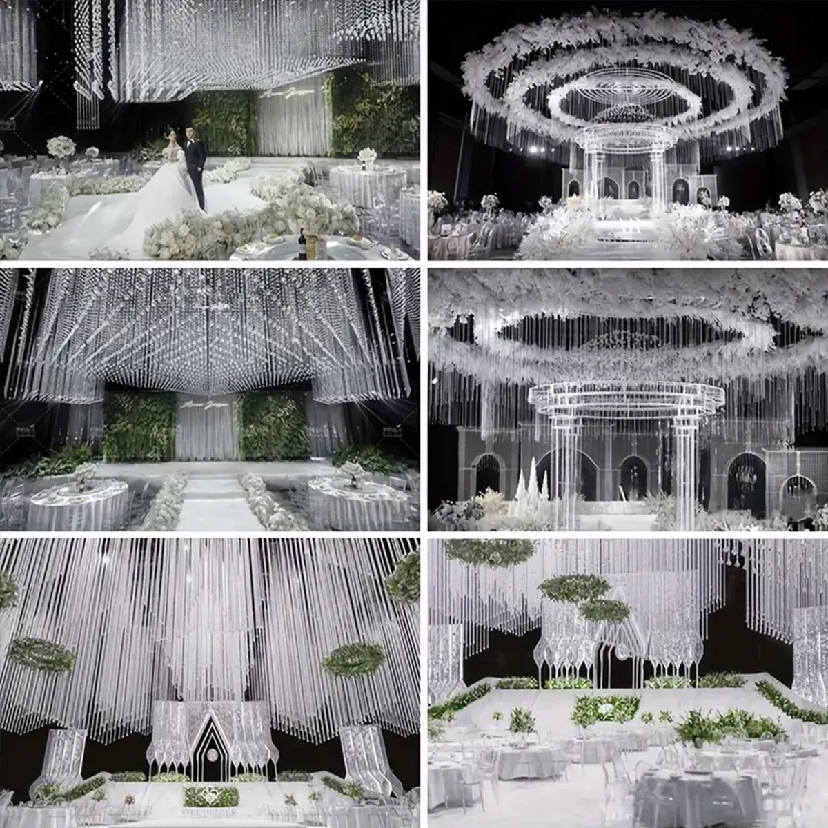 35 Pcs Crystal Diamond Beaded Curtain 3ft - YauSpark