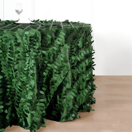 3D Leaves Polyester Rectangular Tablecloth 90"x132" - YauSpark