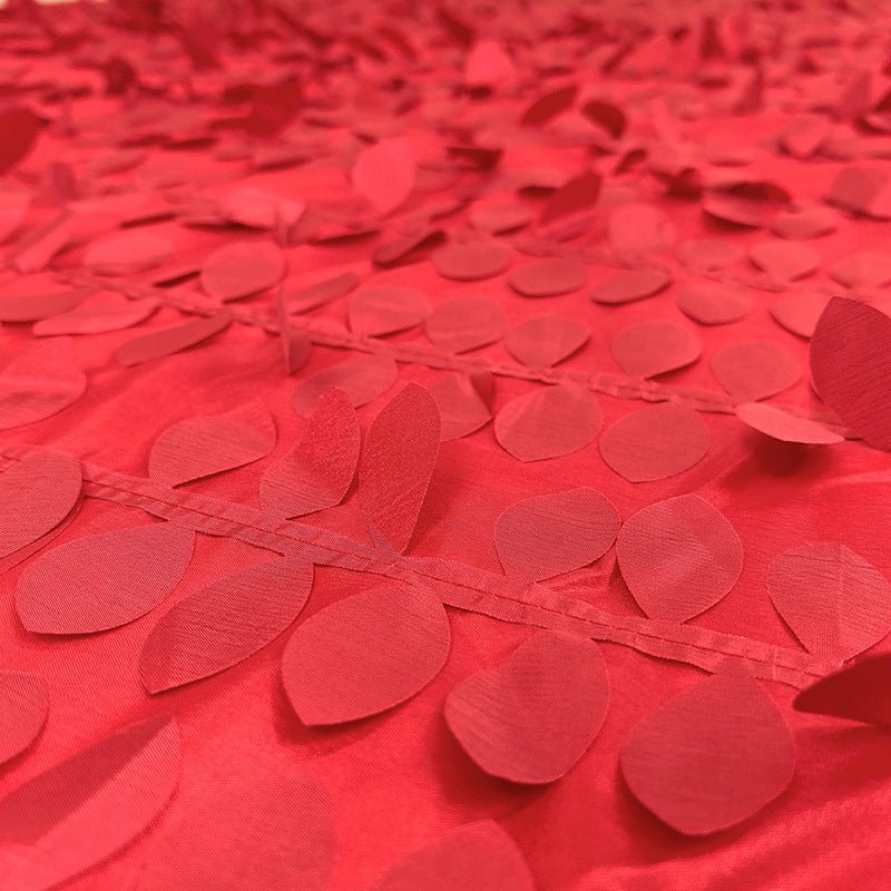 3D Leaves Polyester Rectangular Tablecloth 90"x156" - YauSpark