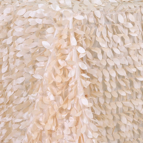 3D Leaves Polyester Rectangular Tablecloth 90"x156" - YauSpark